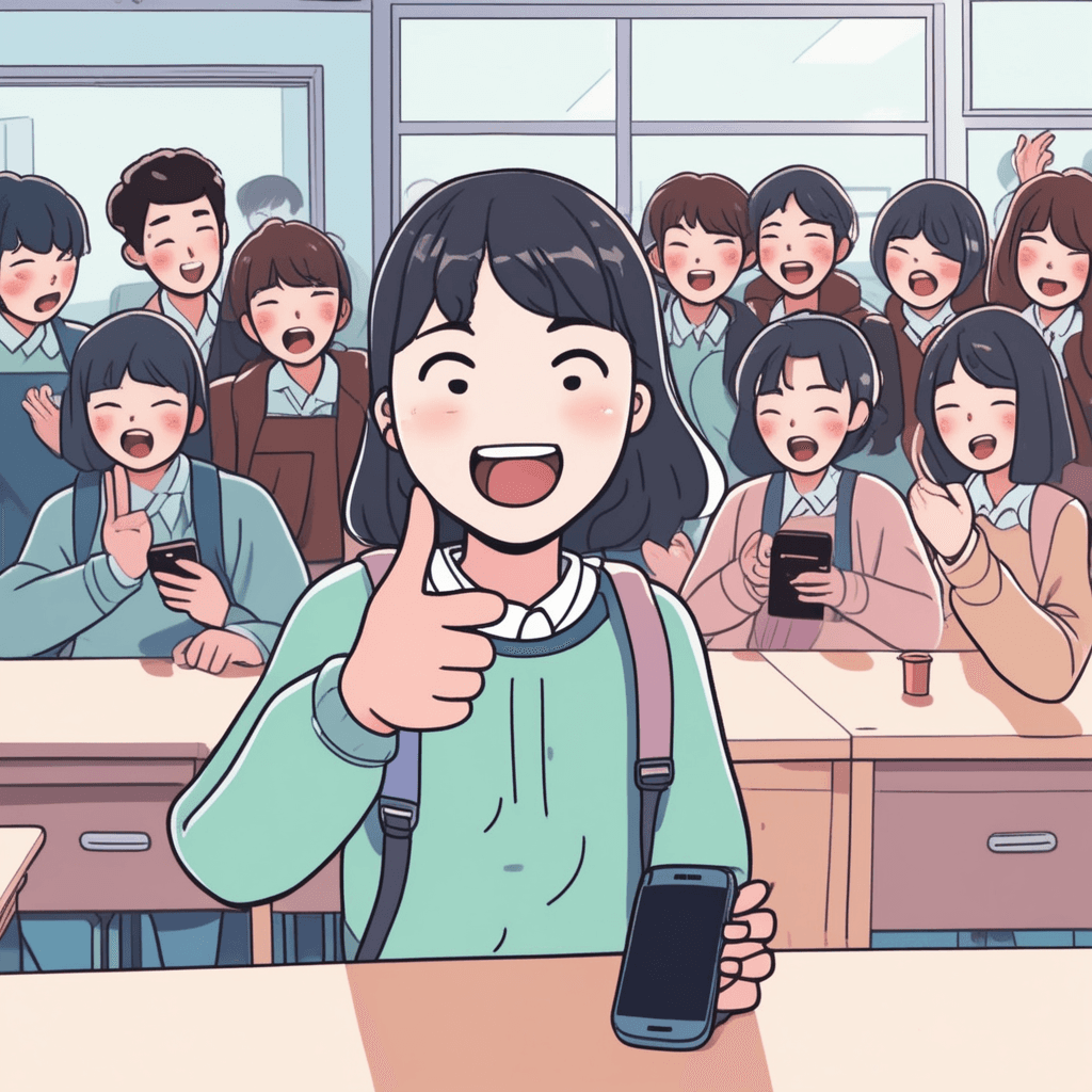 바이! 브레이트! 휴대폰이 진동해!