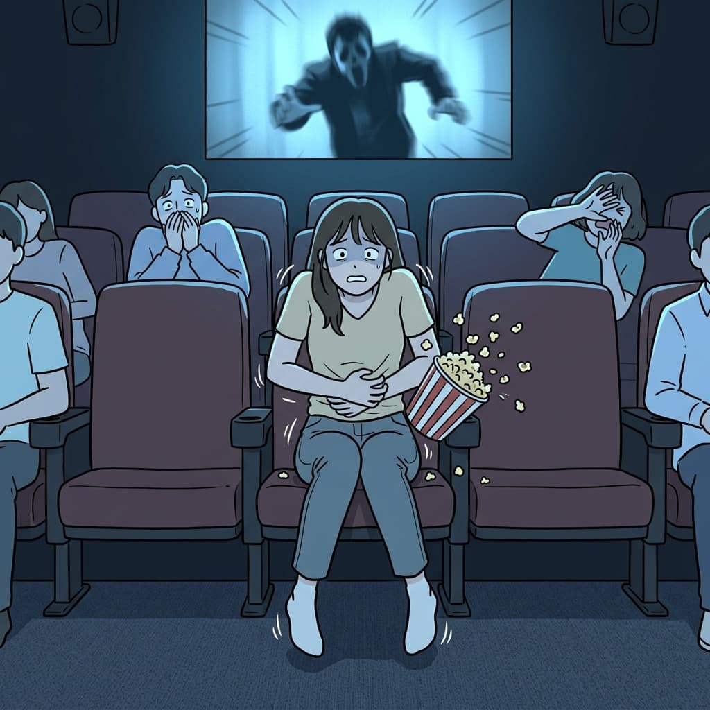 그 공포영화를 보자 머리보다 몸이 먼저 반응했다.