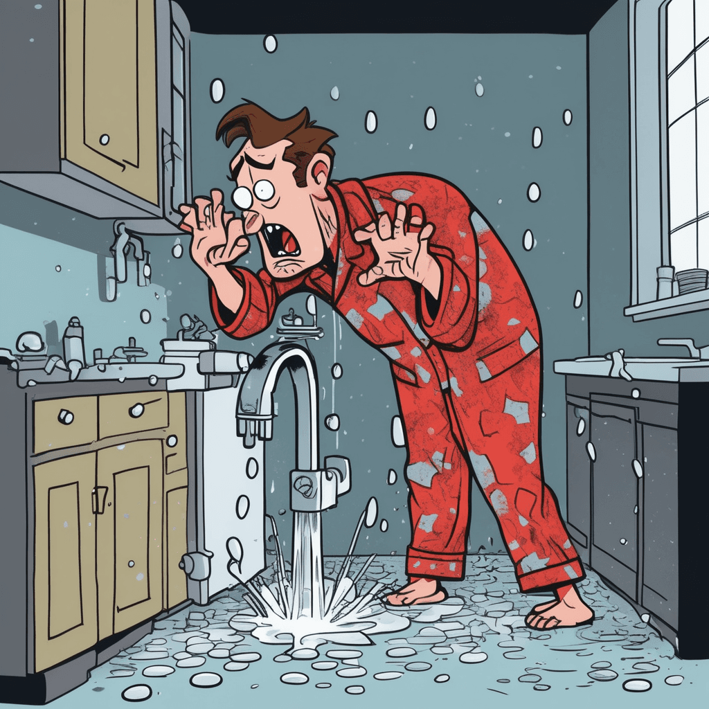 렌트비 아끼려고 밤늦게 렌치 들고 수도관과 씨름하는 세입자!